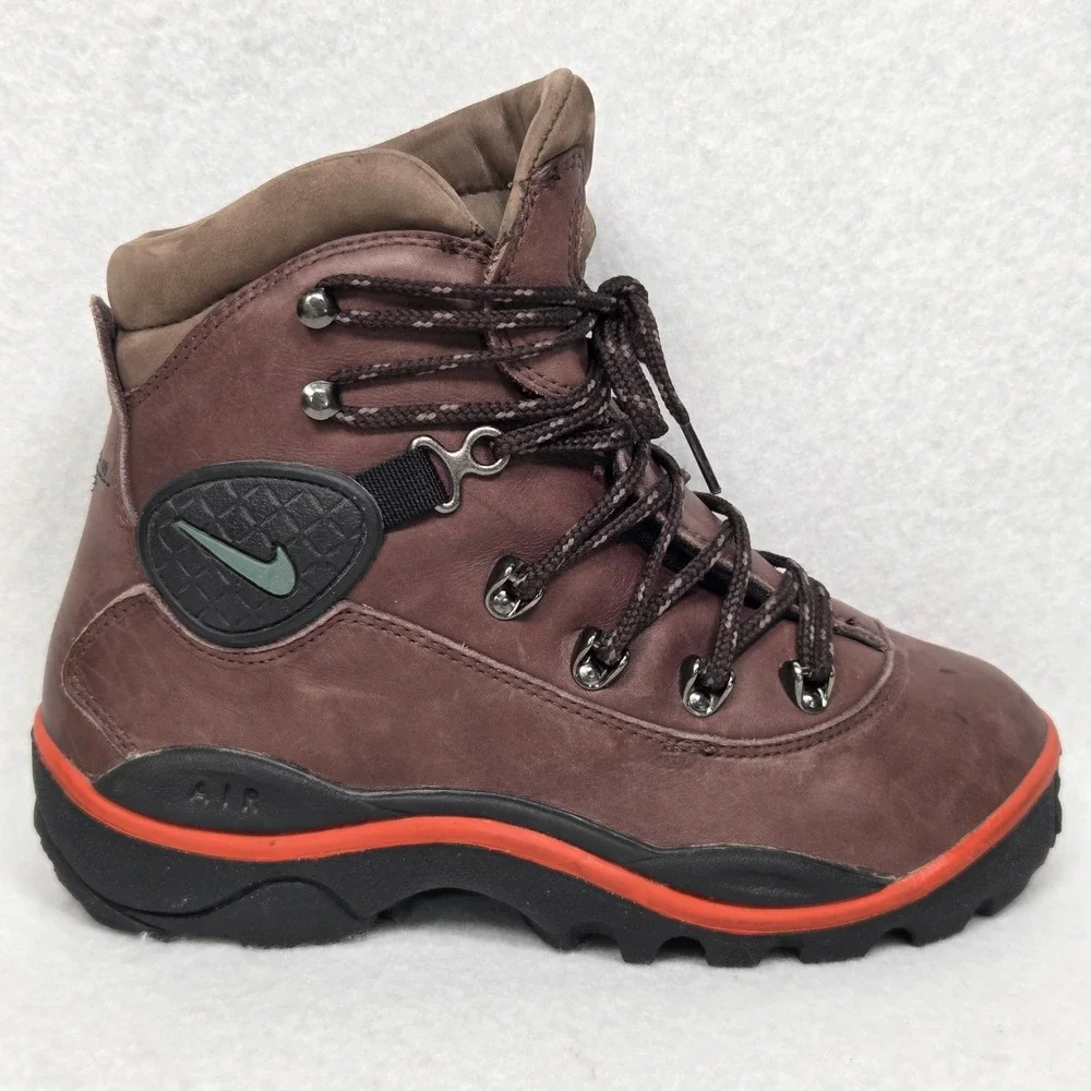Vtg‎ Nike ACG Zoom Air Hiking Boots Mens 8.5 Brown Leather Vintage Rugged Y2K
